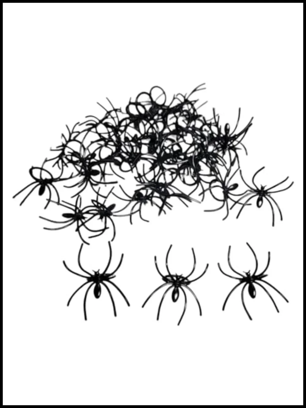 Halloween Realistic Spider Rings 144 Pcs Plastic Kids Size Party Favor Costume